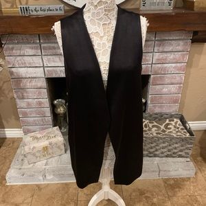 Alice + Olivia black satin blazer sz L